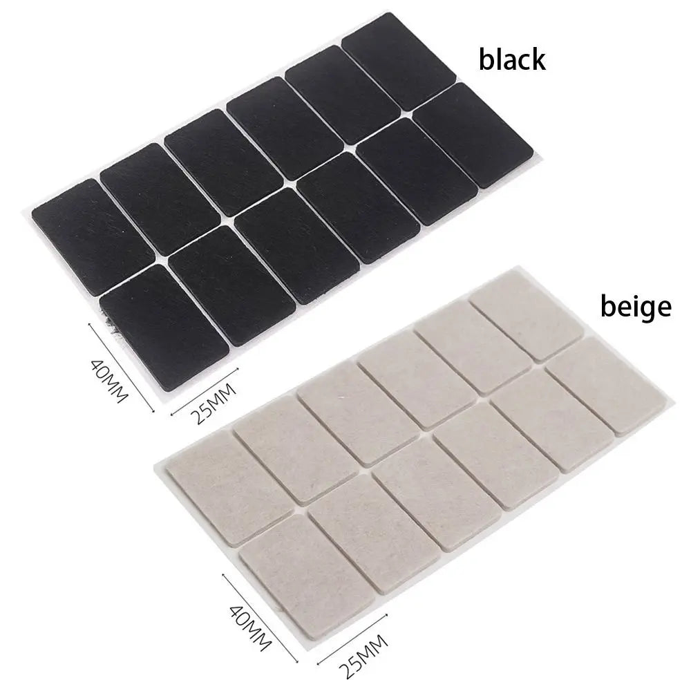12-Pack Rectangle Felt Chair & Table Leg Pads – Floor Protectors Furniture Leg Pads Richie's