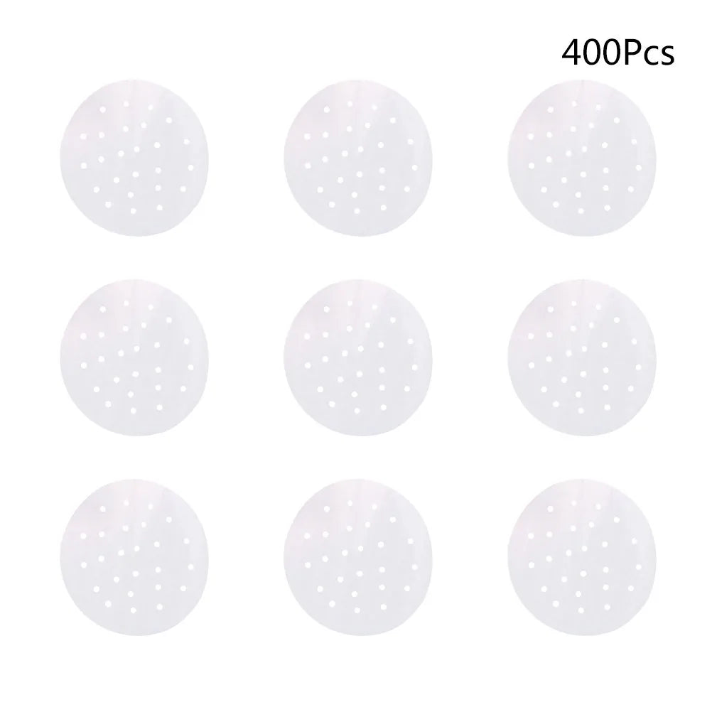 400Pcs 7-Inch Round Steamer Paper Liners Non-Stick Air Fryer Mats Steamer Paper Liners Richie's