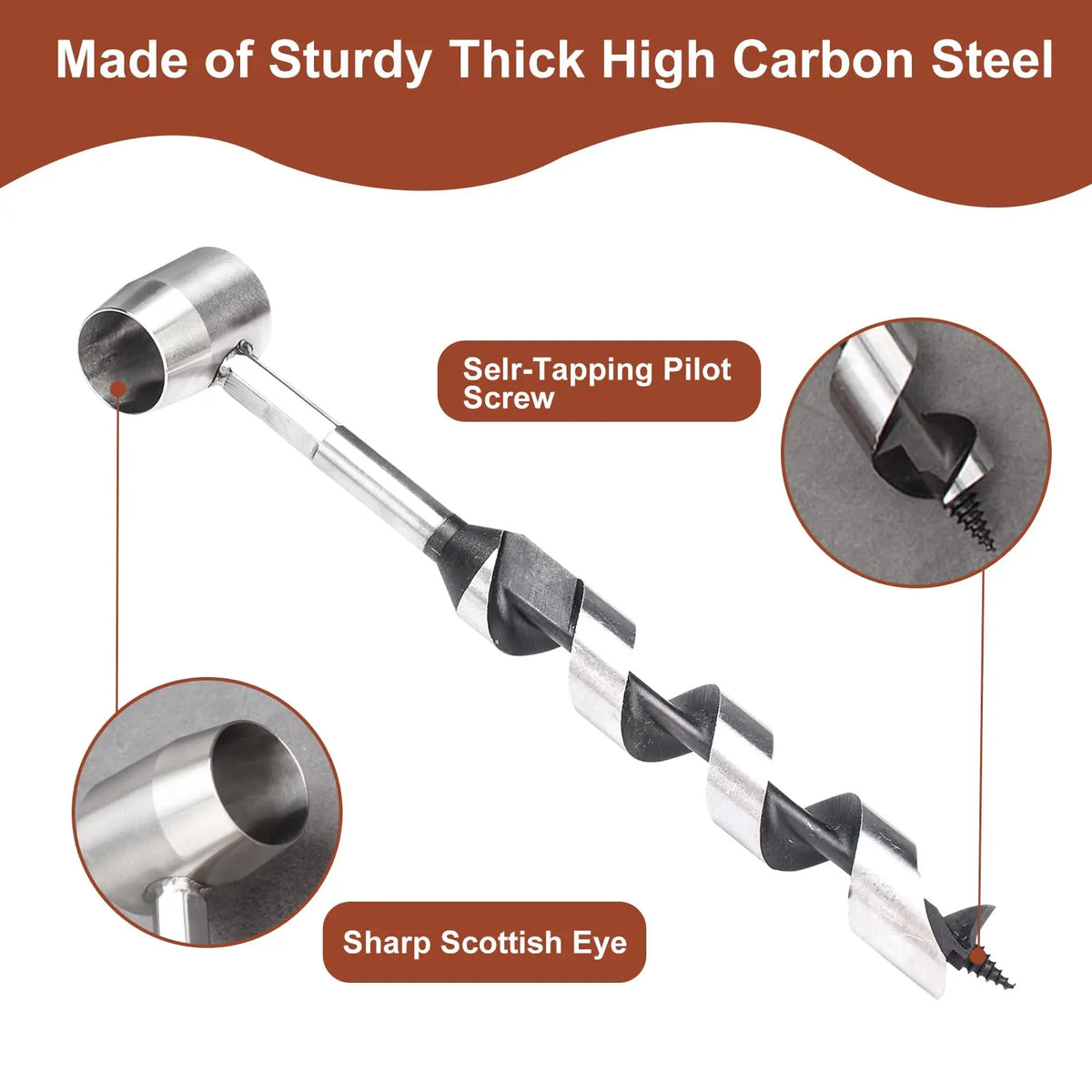 Hand Auger Wrench – Manual Wood Drill & Hole Maker Multitool Hand Auger Tool Richie's