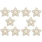 10PCS Rattan Ball Star Heart Moon Fish Xmas Tree Ornaments Christmas Ornaments Richie's 6cm star-white