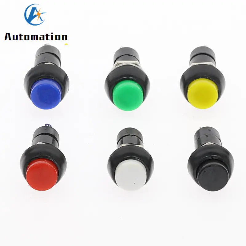 12pcs 12mm Push Button Switch Latching Momentary PBS-11A/B 6 Colors Push Button Switch Richie's