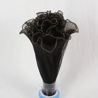 Pearl Lace Wave Mesh Flower Bouquet Wrapping Cloth 28cm x 4 Yds Floral Wrapping Mesh Richie's Glod Black as show