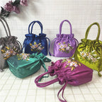 Women Embroidery Flower Cosmetic Bag – Ethnic Mini Purse & Pouch Cosmetic Pouch Richie's