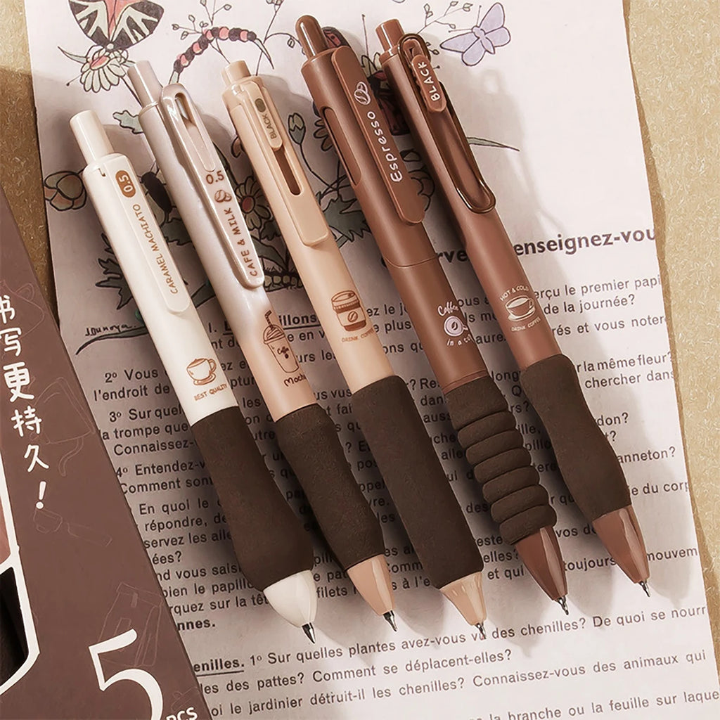 Black Telescopic Gel Pen Set – Soft Grip, 0.5mm | 5 Pcs Gel Pen Set Richie's