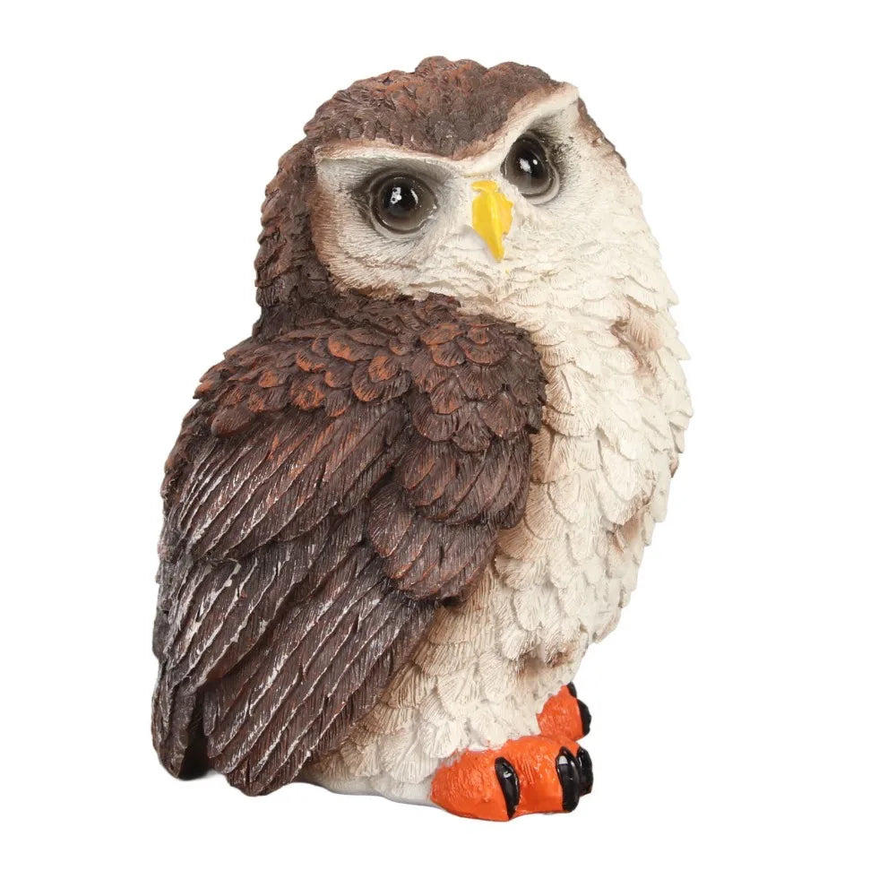 Resin Owl Figurine | Waterproof Brown Owl Statue Garden Decor Resin Garden Figurine Richie's Rose