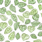 100pcs Acrylic Leaf Beads for DIY Jewelry Making & Crafts Craft Beads Richie's