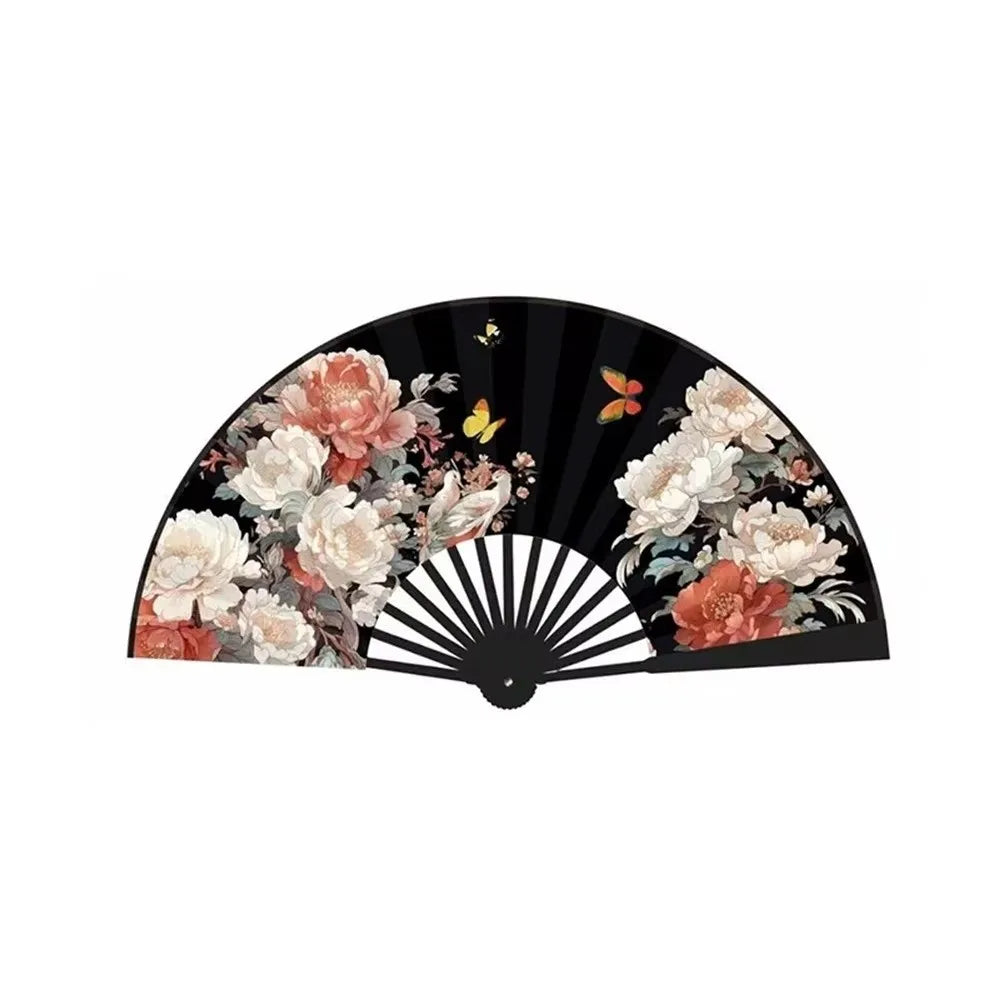 Chinese Silk Folding Fan – Handmade Floral Dance & Décor Fan Decorative Folding Fan Richie's 5