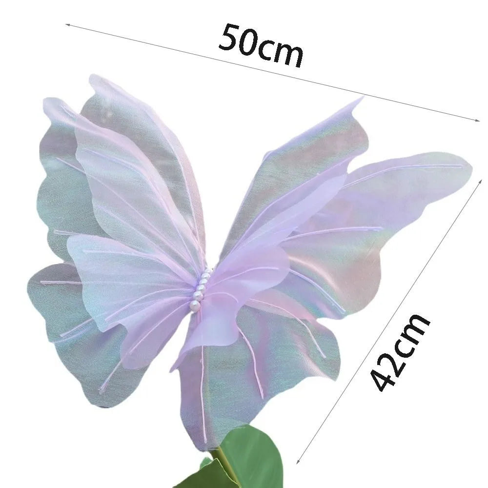 50cm Giant 3D Silk Gauze Artificial Butterfly Wedding Decor Party Decoration Prop Richie's
