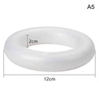 White Polystyrene Foam Ring DIY Wreath – Christmas & Wedding Craft Foam Ring Richie's 12cm