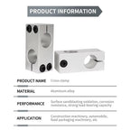 Aluminum Cross Clamp Pipe Fixing Bracket – Same & Diff Diameter Pipe Fixing Clamp Richie's