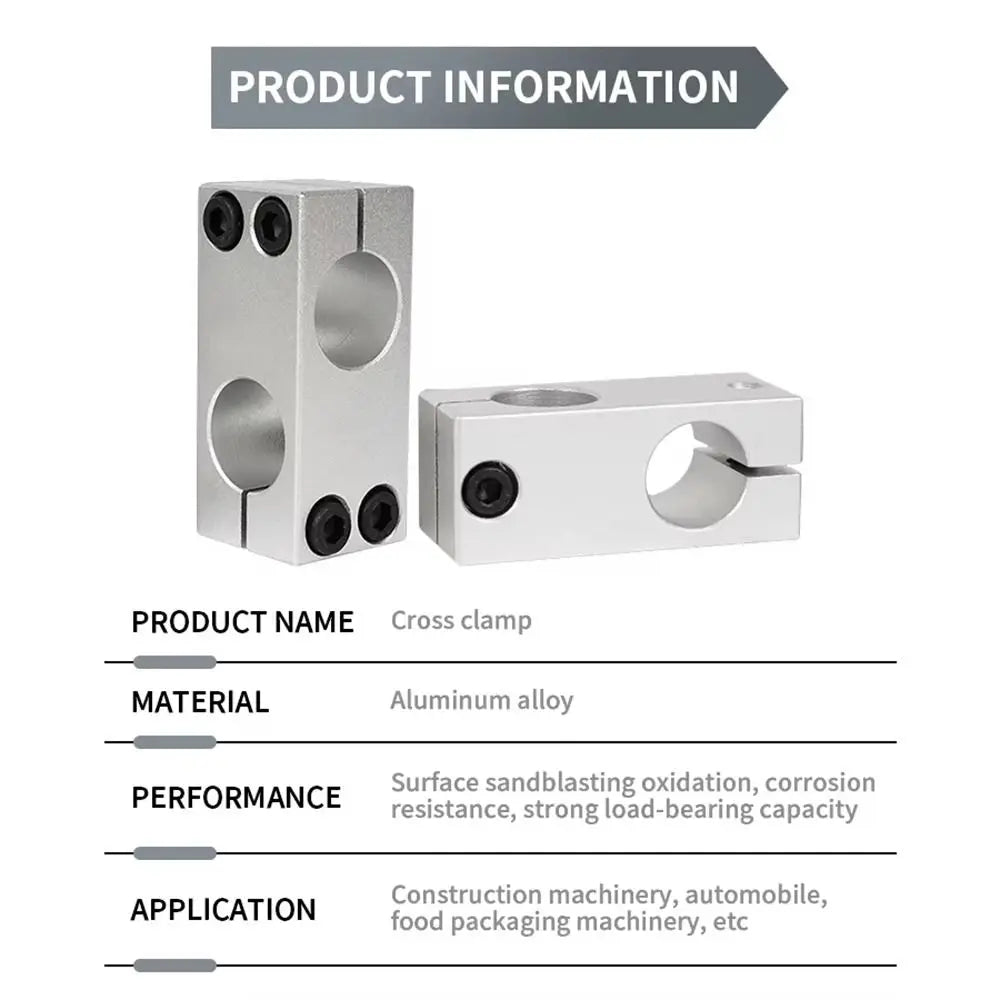 Aluminum Cross Clamp Pipe Fixing Bracket – Same & Diff Diameter Pipe Fixing Clamp Richie's