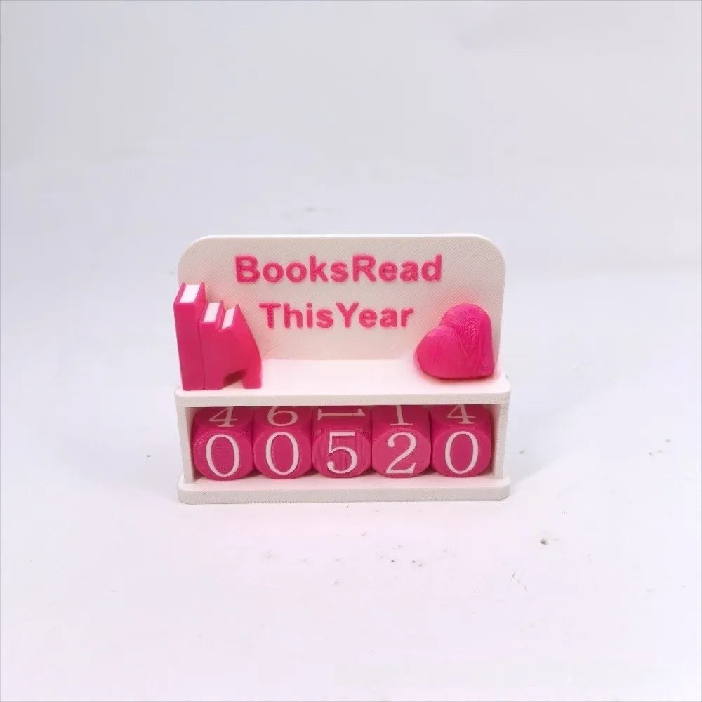 3D Printed Book Read Counter – Reading Tracker Bookshelf Sign Bookshelf Decor Counter Richie's