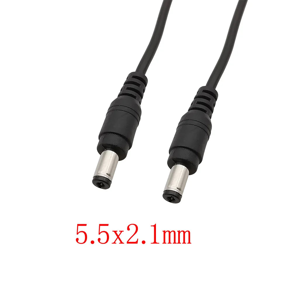 DC 12V 5.5x2.1mm Male to Male Power Connector Cable DC Power Connector Richie's 150CM