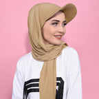 Women's Brim Bandana Turban Cap – Sun Visor Hijab Hat Women's Turban Cap Richie's khaki