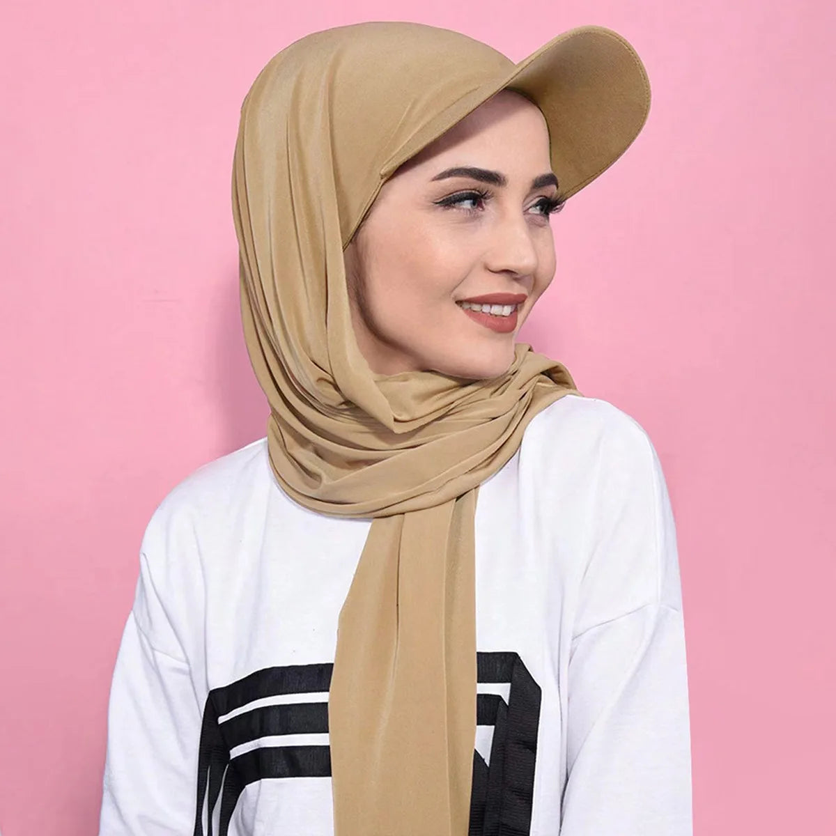 Women's Brim Bandana Turban Cap – Sun Visor Hijab Hat Women's Turban Cap Richie's khaki