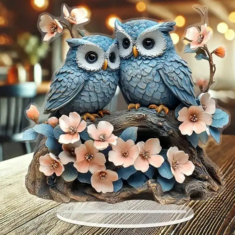 2D Anime Owl Statue Acrylic Desktop Decor & Gift Figurine Decorative Figurine Richie's 1