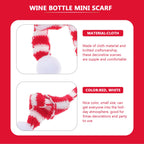 6 Pcs Christmas Mini Knitted Scarves Wine Bottle Ornaments Christmas Ornaments Richie's