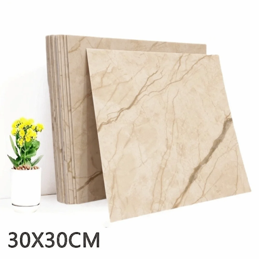 Self-Adhesive PVC Floor Tile 30x30cm Waterproof Marble Texture Peel & Stick Tile Richie's Style 5
