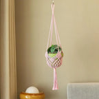 Boho Macrame Plant Hanger Cotton Rope Woven Hanging Basket Macrame Plant Hanger Richie's