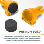 8-Piece Nylon Bench Dogs Set 19mm/20mm with EVA Rubber Inserts Workbench Bench Dogs Richie's