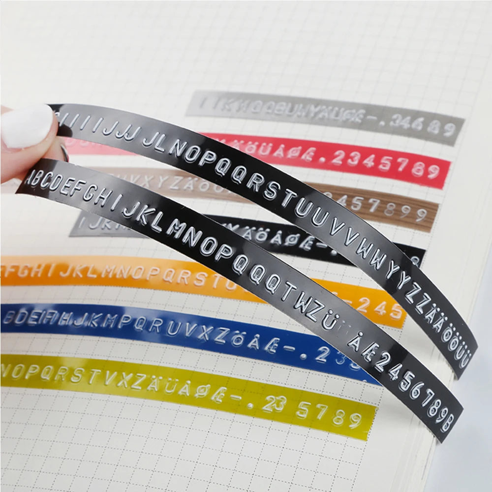 Handheld 3D Embossing Label Maker Manual Typewriter + 2 Tape Rolls Embossing Label Maker Richie's