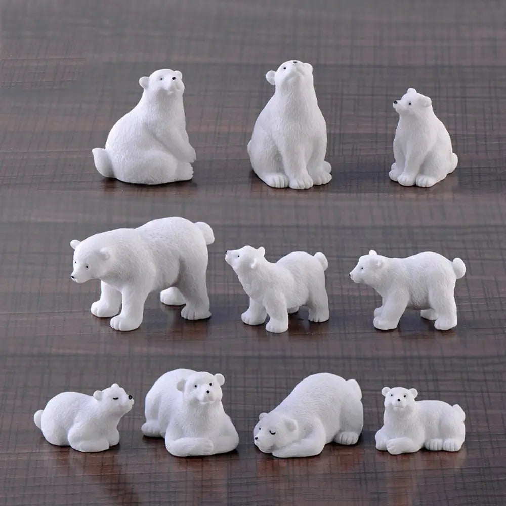 Polar Bear Resin Figurine – Fairy Garden & Micro Landscape Miniature Miniature Figurine Richie's