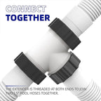 Pool Hose T Splitter 1.5" with 3 L Rings | Pump Adapter Pool Hose Splitter Richie's