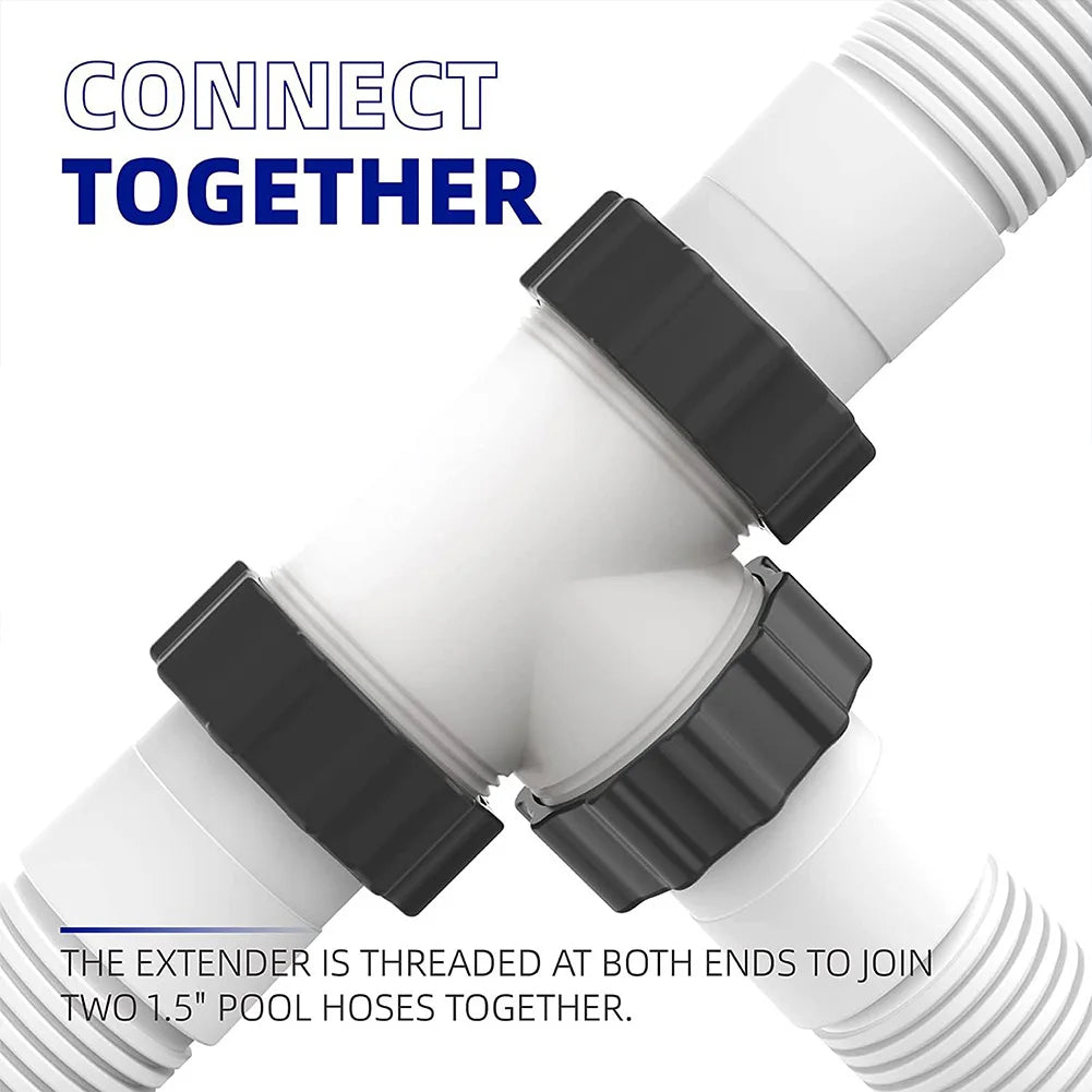 Pool Hose T Splitter 1.5" with 3 L Rings | Pump Adapter Pool Hose Splitter Richie's