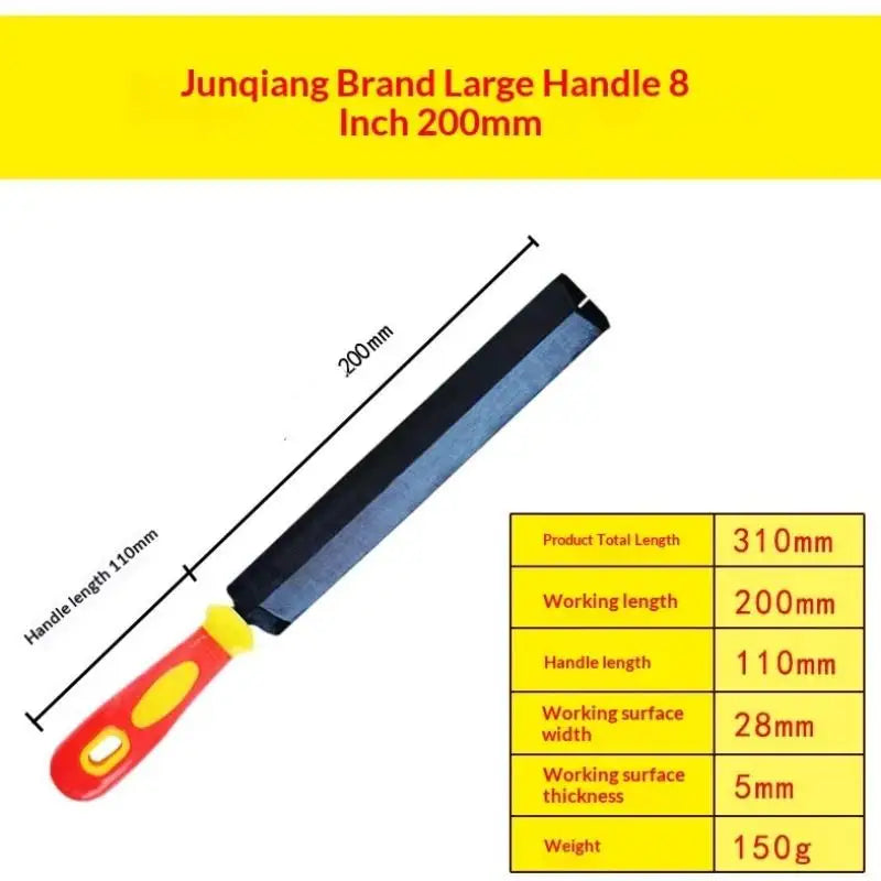 T12 Steel Rhombus File | Non-Slip Handle for Metal & Woodworking Hand File Tool Richie's F