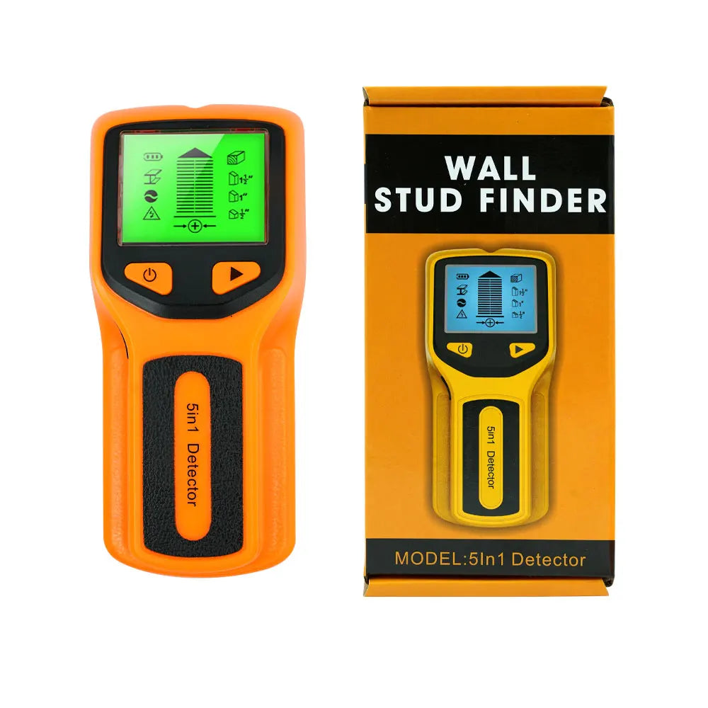 5-in-1 Wall Stud Detector – Wood, Metal & AC Wire Scanner Wall Stud Finder Richie's orange