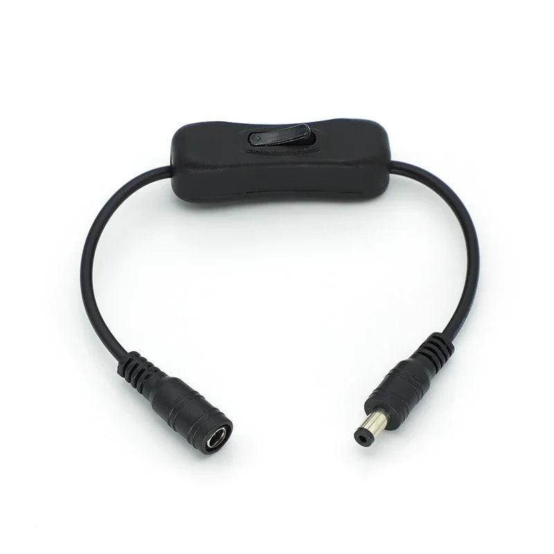Inline DC On/Off Switch 5.5x2.1mm Connector 5V 12V 24V Cable DC Inline Switch Richie's Black DC Switch
