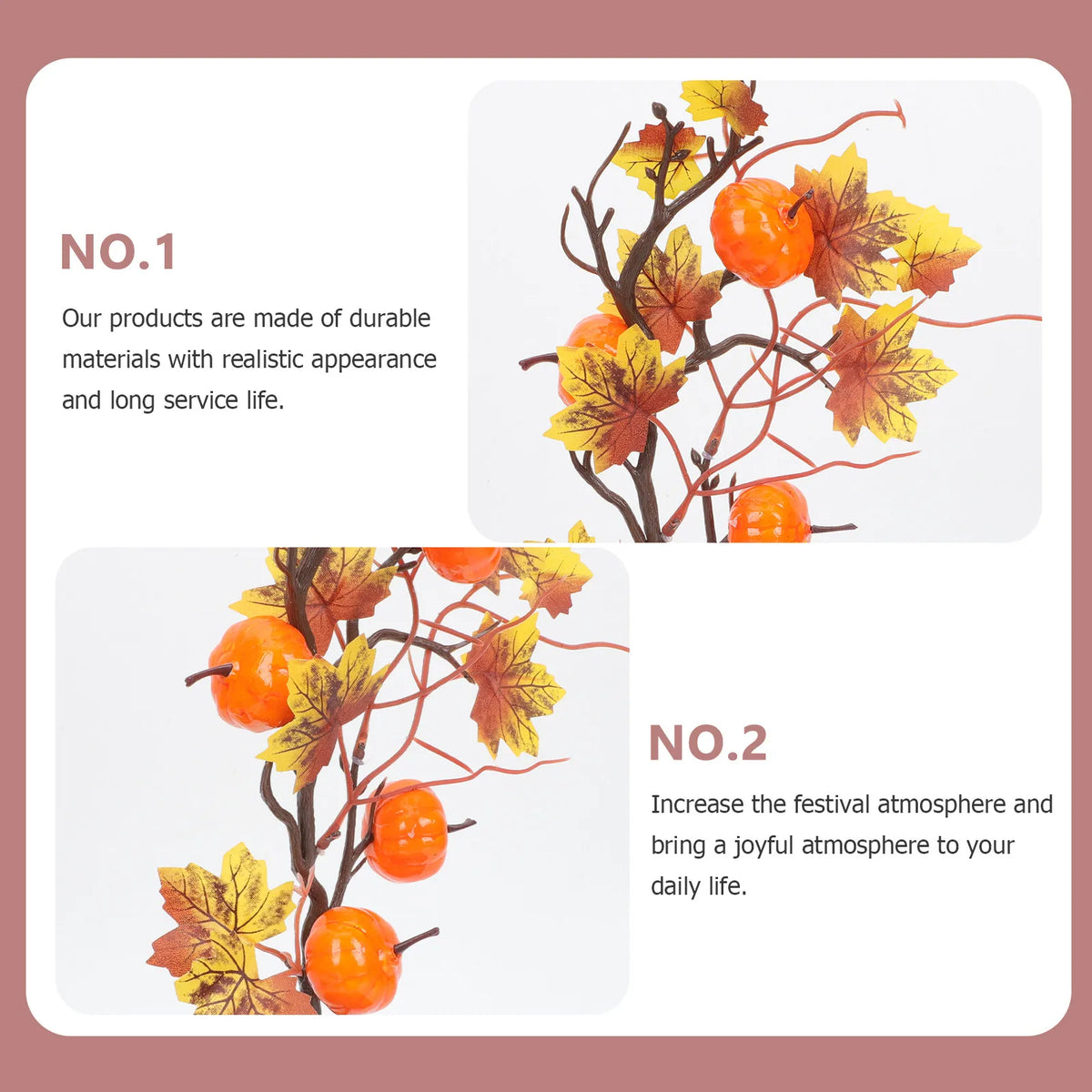 Artificial Pumpkin Maple Leaf Branch – Fall Thanksgiving Decor Artificial Fall Branch Richie's