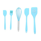 5-Piece Silicone Kitchen Utensils Set – Nonstick & Heat Resistant Silicone Utensil Set Richie's Blue