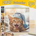 2027 Funny Cat Meme Wall Calendar – Monthly Hanging Planner Wall Calendar Richie's