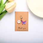 Butterfly Daisy Keychain Pendant – Zinc Alloy Gift Charm Keychain Pendant Richie's Style F 1pc