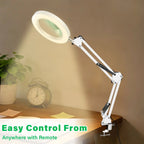 72-LED Magnifier Desk Lamp 8x/10x Remote Control 3 Color Magnifier Desk Lamp Richie's