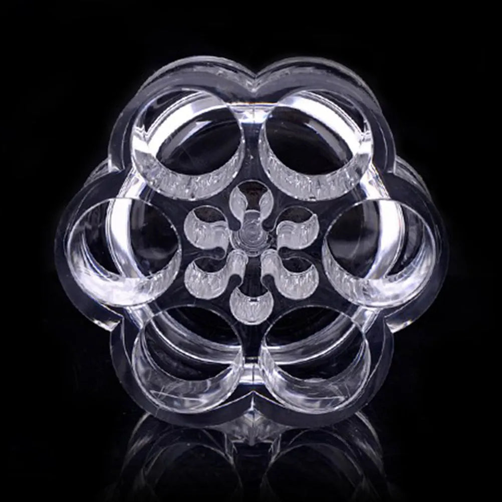 Clear Acrylic Flower Makeup Organizer – 6-Hole Lipstick Holder Makeup Storage Organizer Richie's Default Title