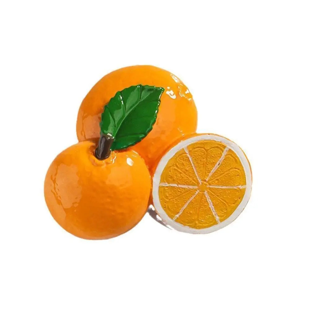 3D Fruit Fridge Magnets – Realistic Resin Refrigerator Stickers Decorative Fridge Magnet Richie's Orange