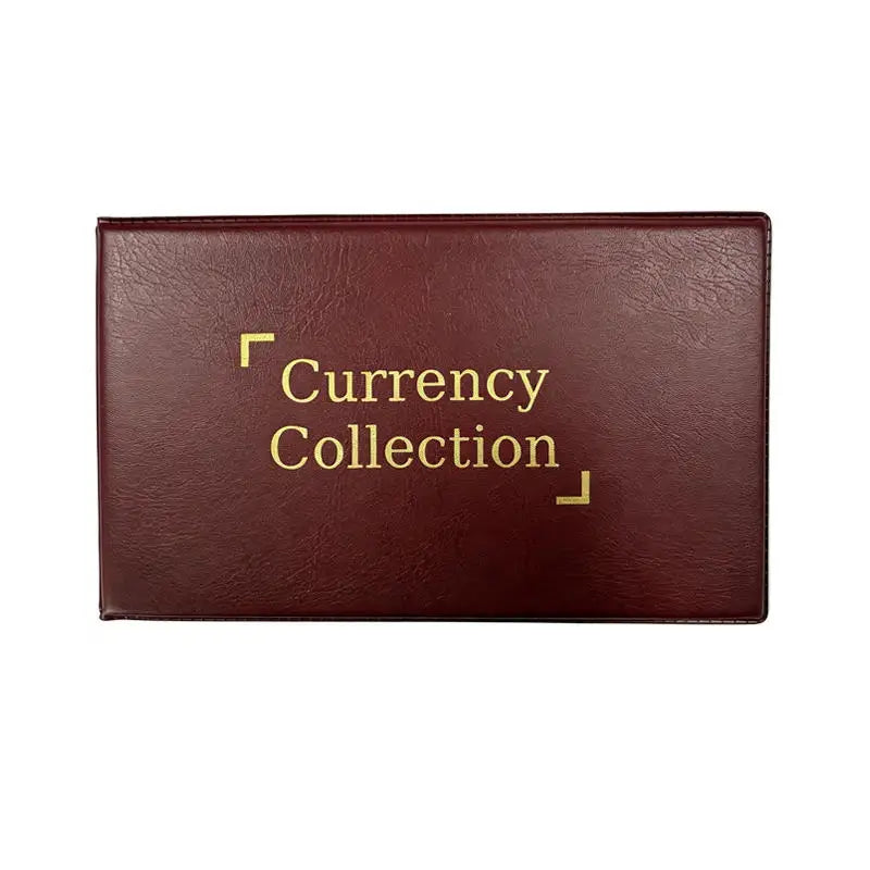 80-Pocket Banknote Currency Album – PU Leather Hard Cover Currency Collecting Album Richie's Red