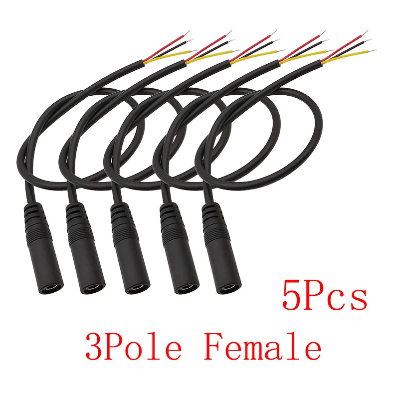 5Pcs 3.5mm AUX Male Female Extension Cable DIY Audio Repair Audio Extension Cable Richie's 3Pole Female