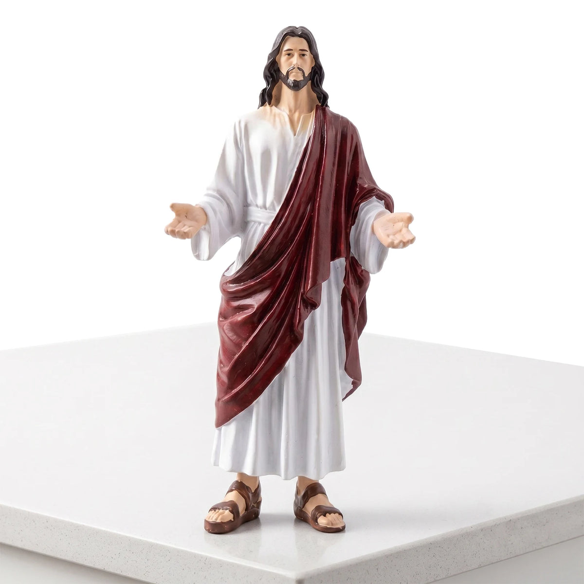 Jesus Open Arms Statue – Hand Painted Resin Christ Figurine Religious Figurine Richie's