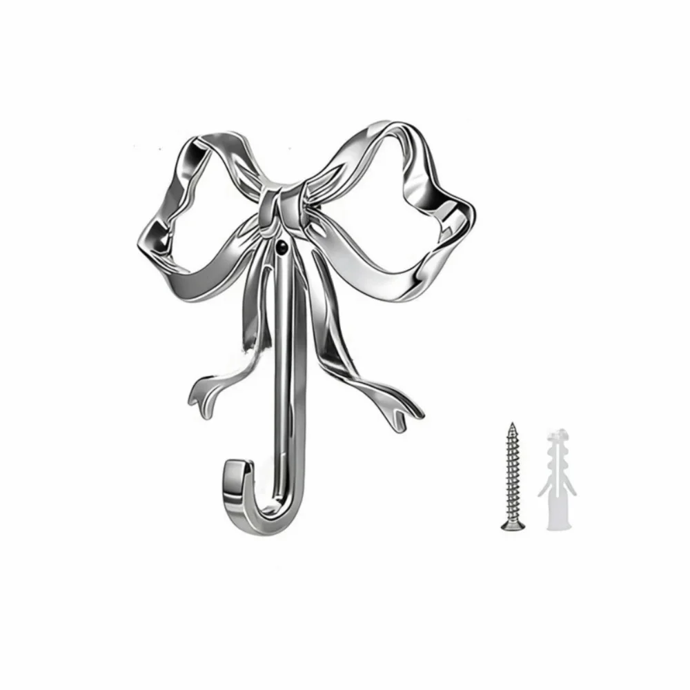 Vintage Nordic Bow Knot Wall Hook – Antique Gold Alloy Decorative Wall Hook Richie's Silver-L