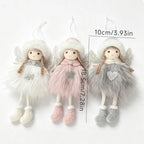 Plush Christmas Angel Ornament – Fluffy Wings Hanging Pendant Christmas Ornament Richie's