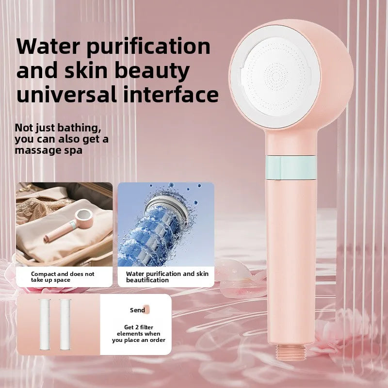 Pressurized Handheld Shower Head with Purification Filter Handheld Shower Head Richie's powder