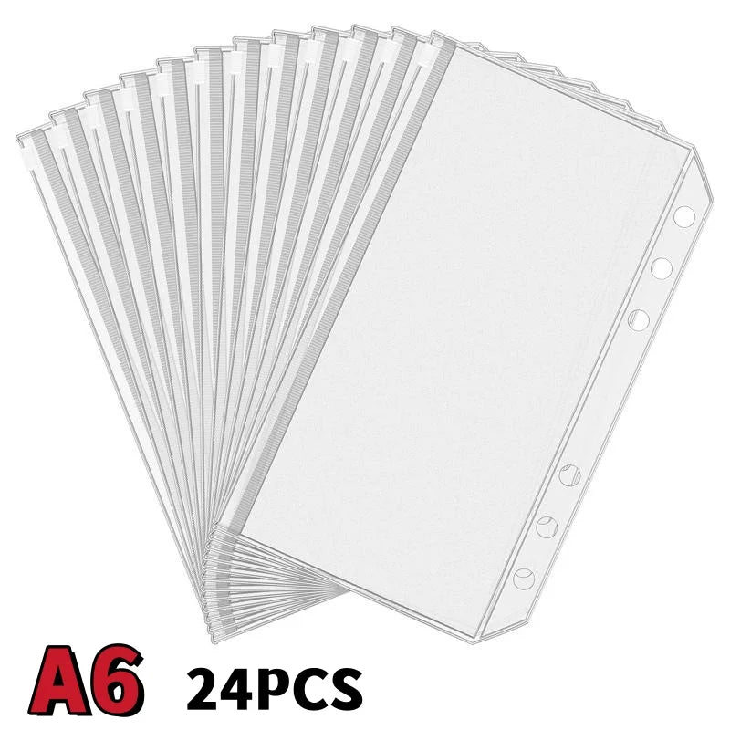 A6 PU Leather Budget Binder Marble Notebook Money Organizer Budget Binder Planner Richie's 24pcs inner pages A6