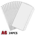 A6 PU Leather Budget Binder Marble Notebook Money Organizer Budget Binder Planner Richie's 24pcs inner pages A6
