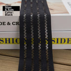 Elastic Lace Fringe Trimmings 3/5/7cm Wide – 5 Yards DIY Trim Lace Trim Richie's Black-6.5cm L