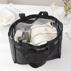 Large Mesh Shoulder Bag – Travel, Beach & Makeup Tote Mesh Shoulder Tote Richie's