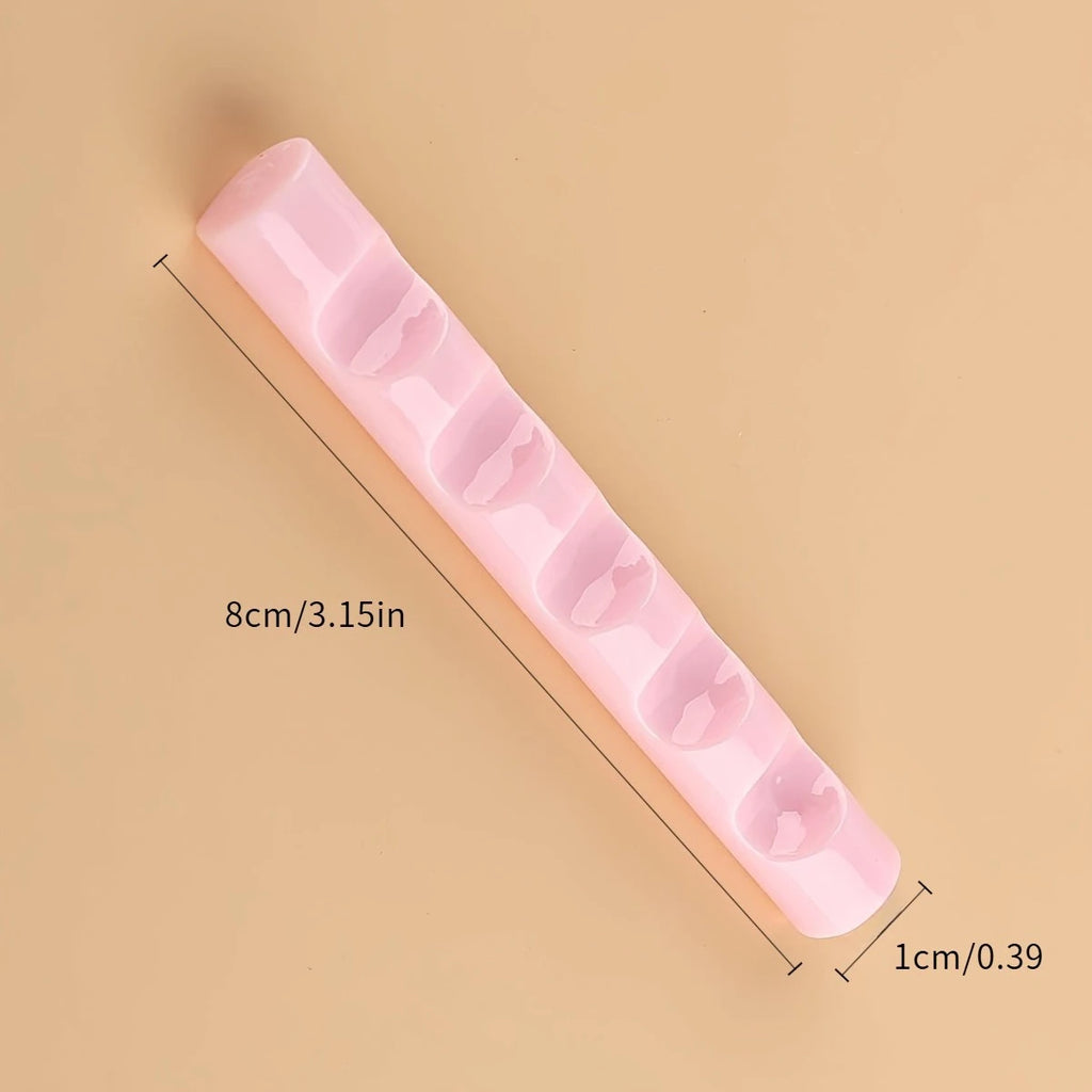 5-Slot Acrylic Nail Art Brush Holder & Gel Pen Organizer Nail Brush Organizer Richie's 1pc - pink