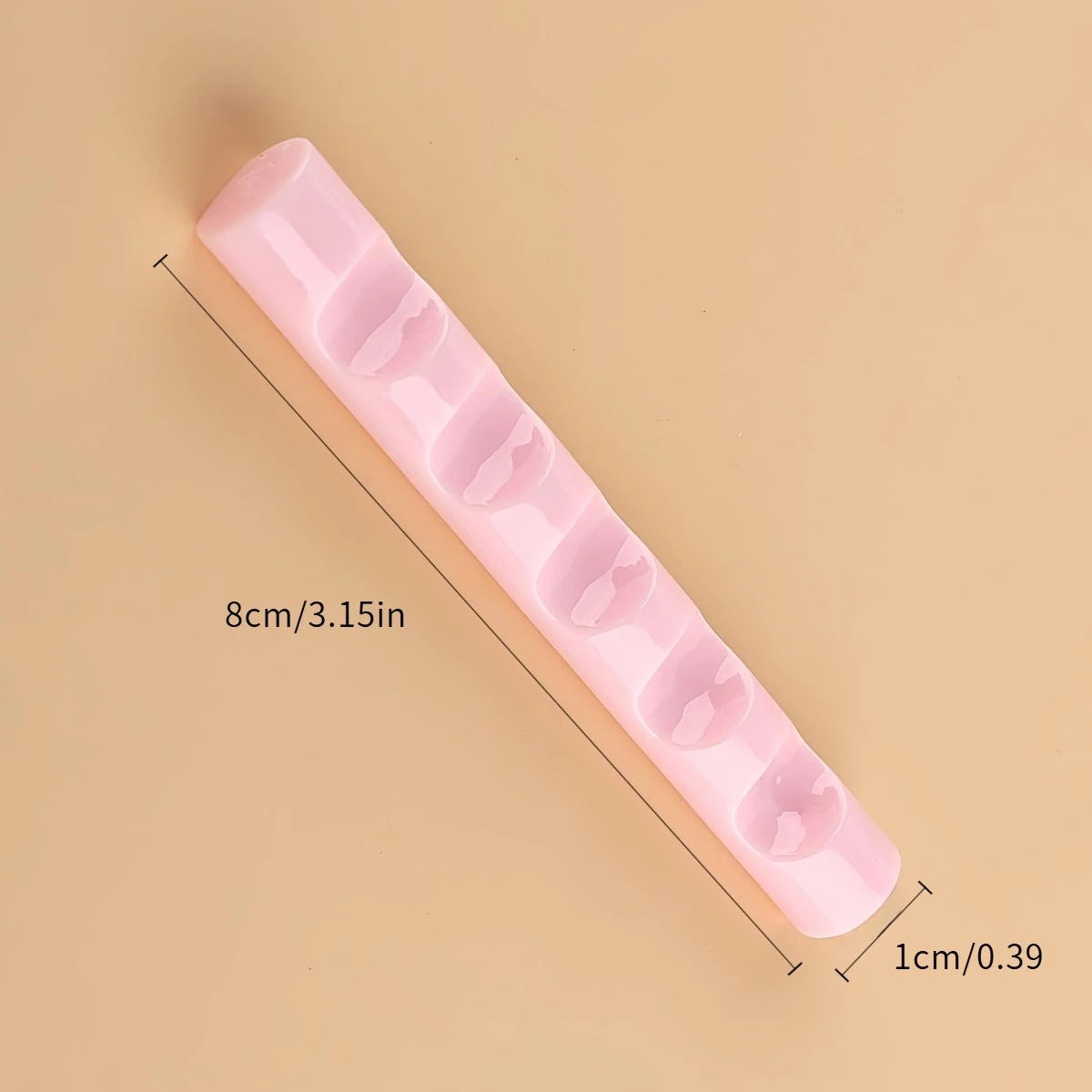 5-Slot Acrylic Nail Art Brush Holder & Gel Pen Organizer Nail Brush Organizer Richie's 1pc - pink